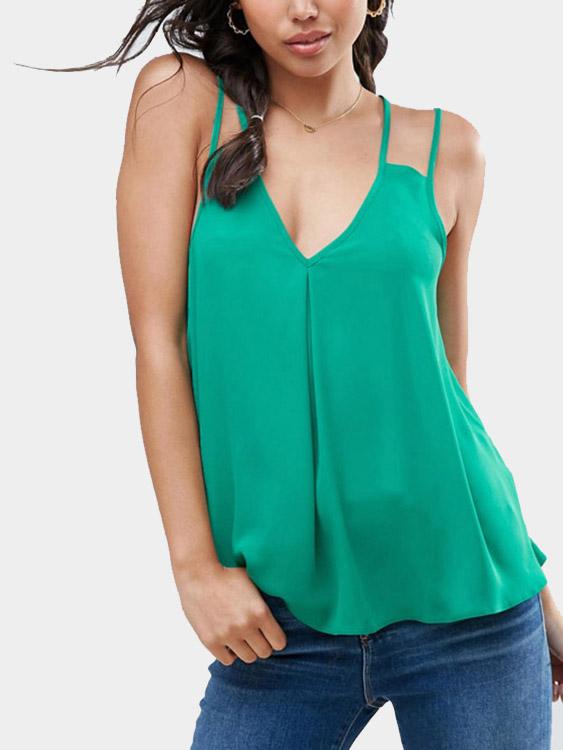 Womens Green Camis