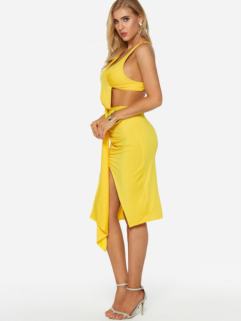 Ladies Yellow Sexy Dresses