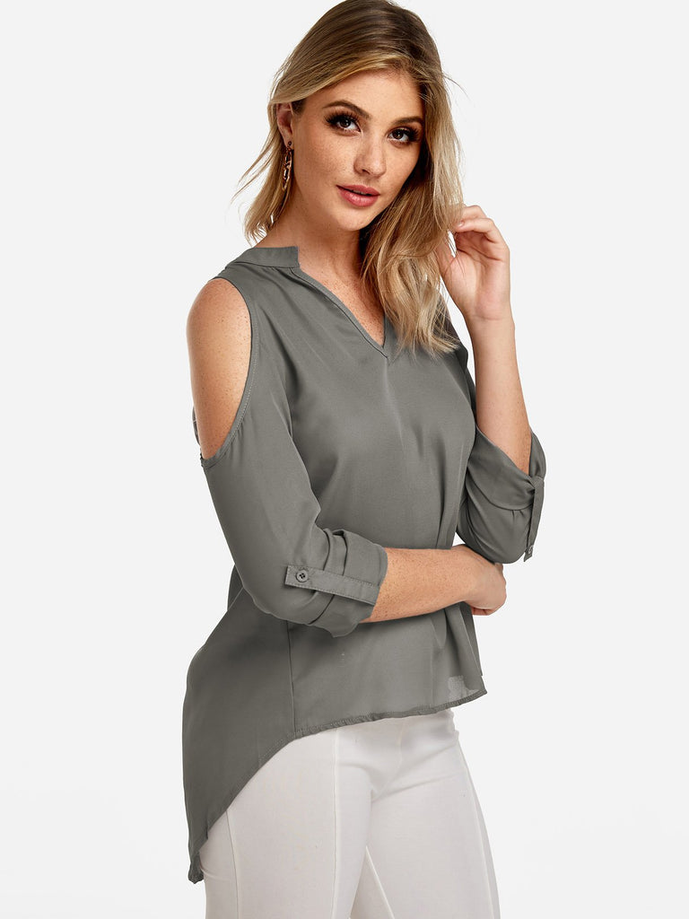 Ladies Grey Blouses