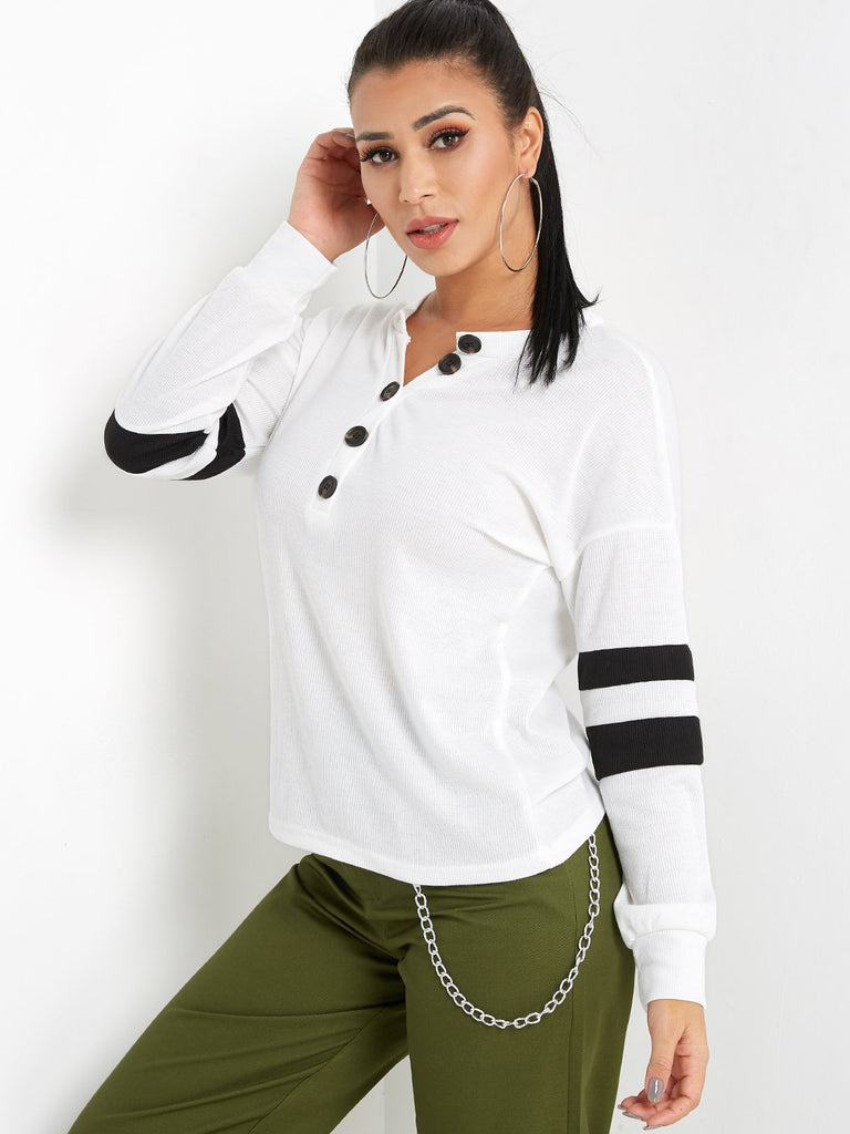 Black V Neck Top Ladies