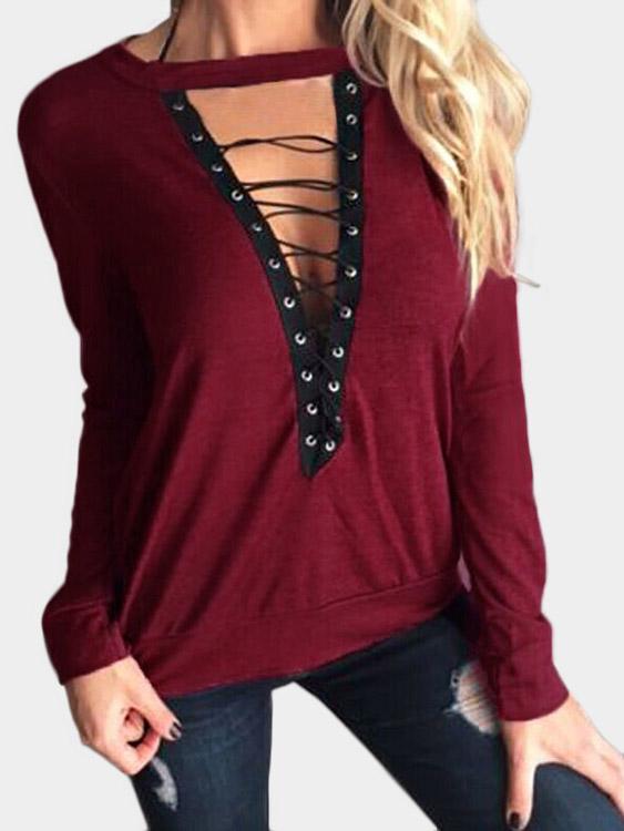 Ladies Burgundy T-Shirts
