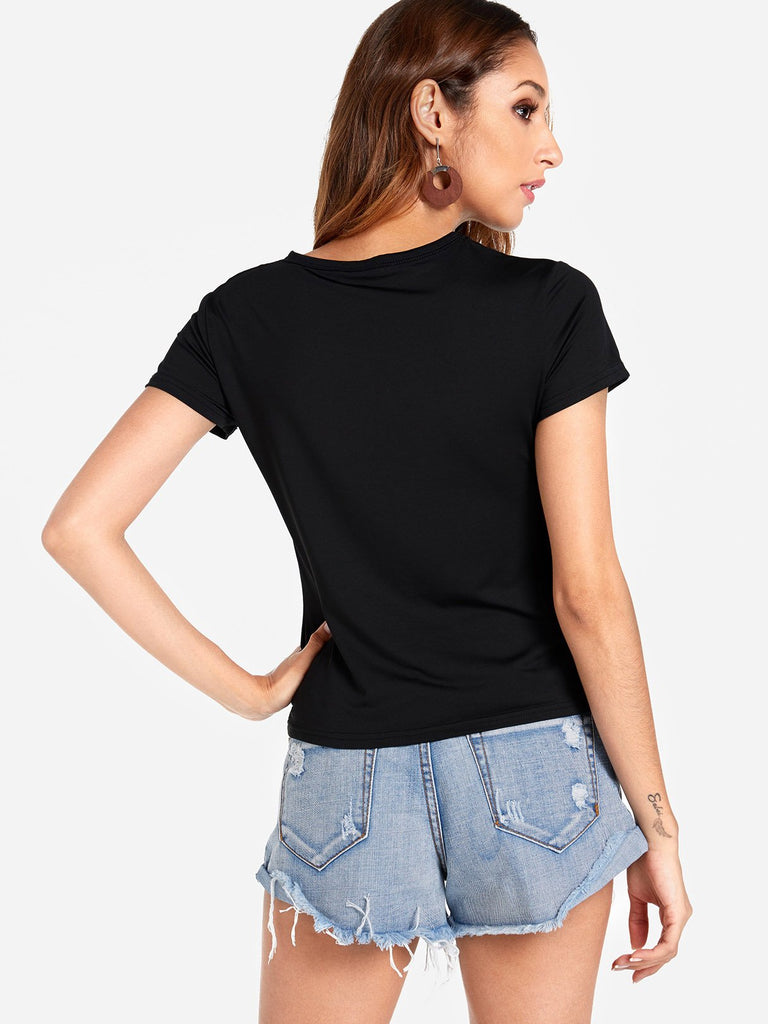 Womens Black T-Shirts