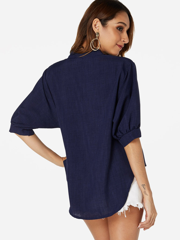 Womens Navy Blouses