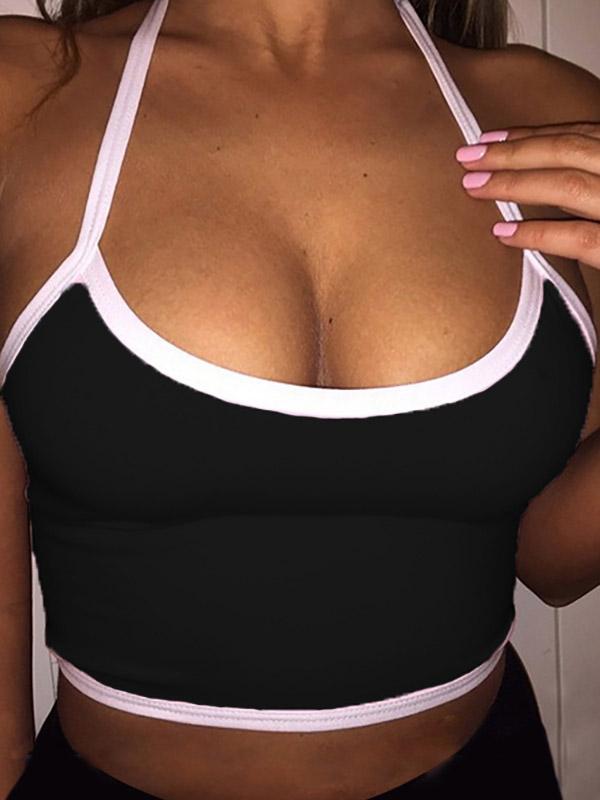 Bodycon scoop neck clearance halter crop tank