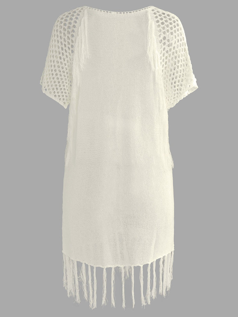 Womens White Cover-Ups