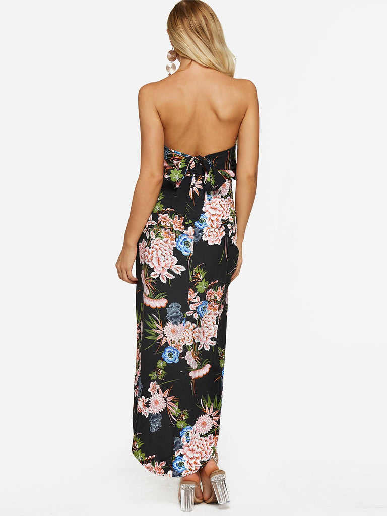 Womens Black Floral Dresses