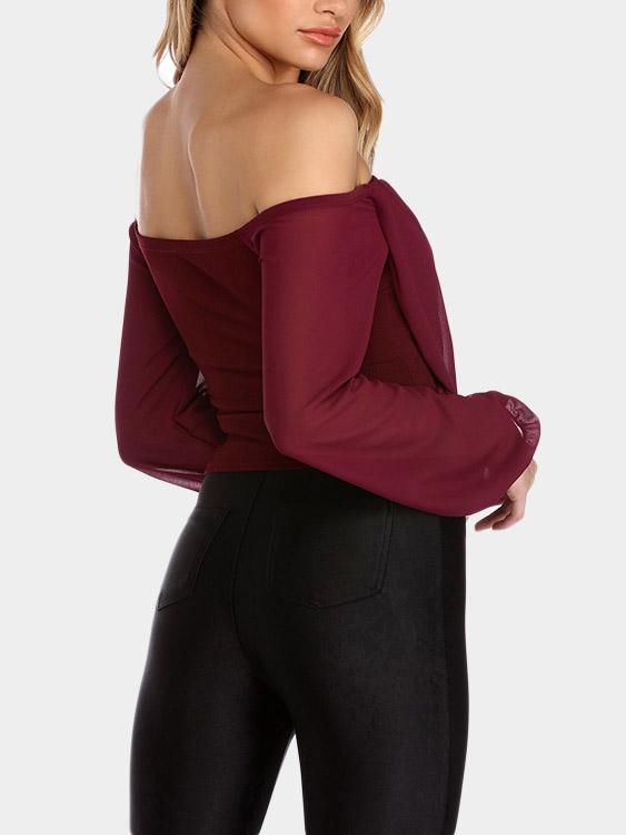 Womens Burgundy Blouses