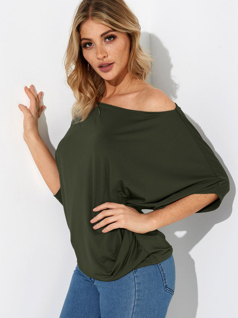 Ladies Army Green T-Shirts