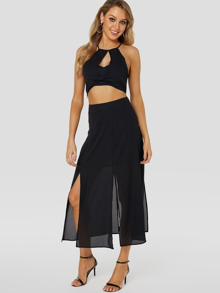 Womens Black Two Piece Outfits