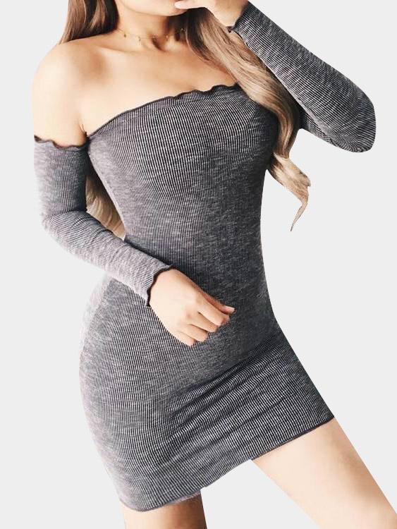 Womens Grey Mini Dresses