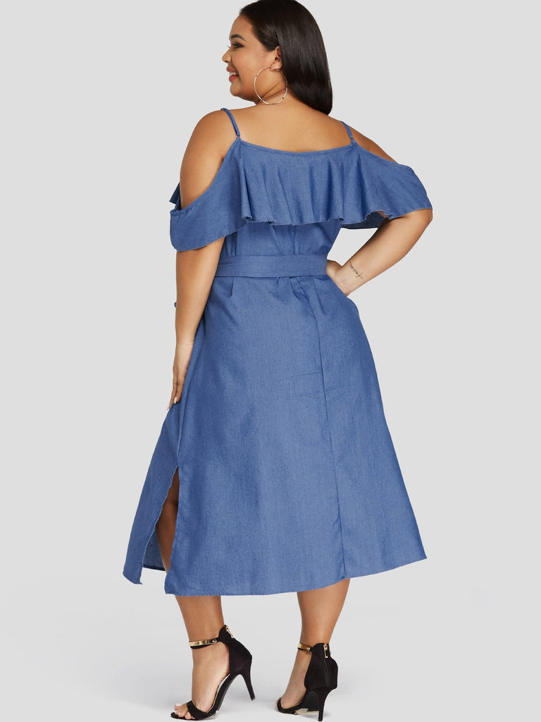 Womens Blue Plus Size Dresses