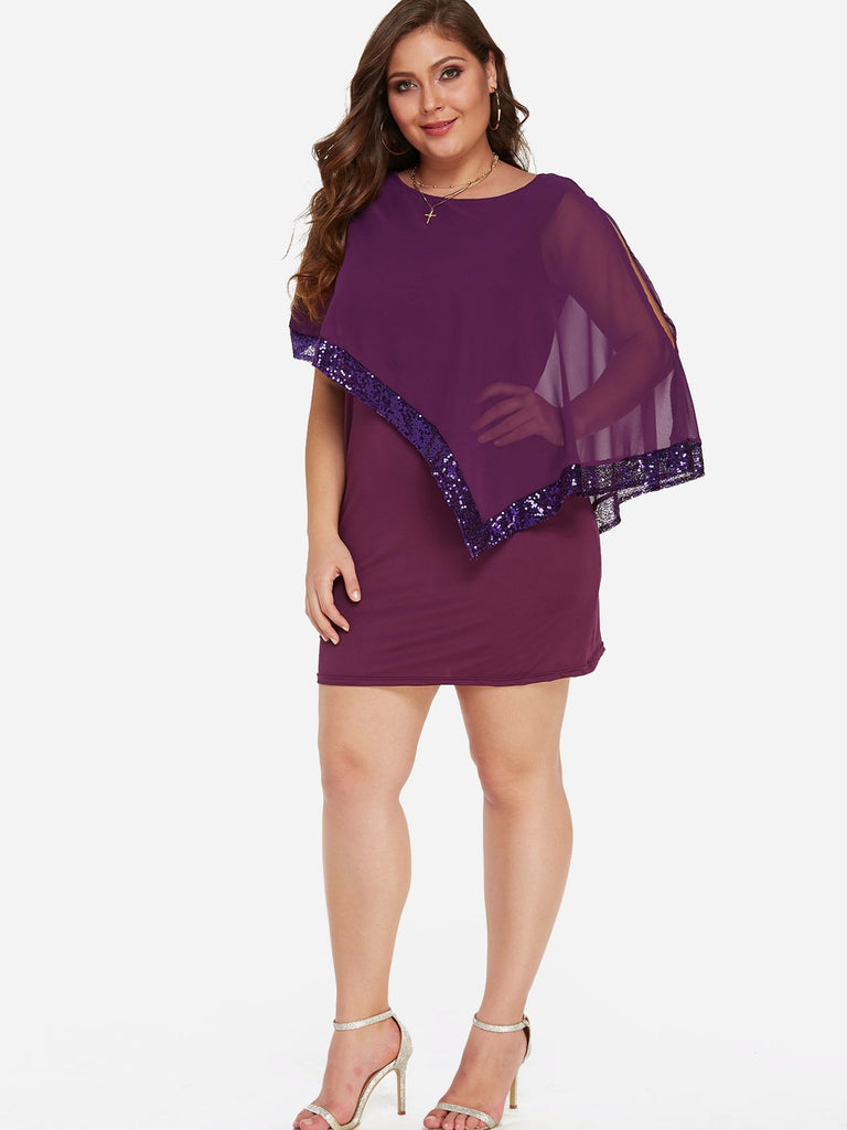 Ladies Purple Plus Size Dresses