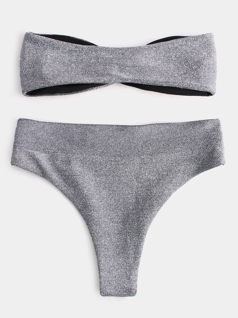 Womens Grey Bikinis