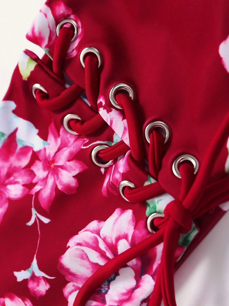 Ladies Red Bikinis