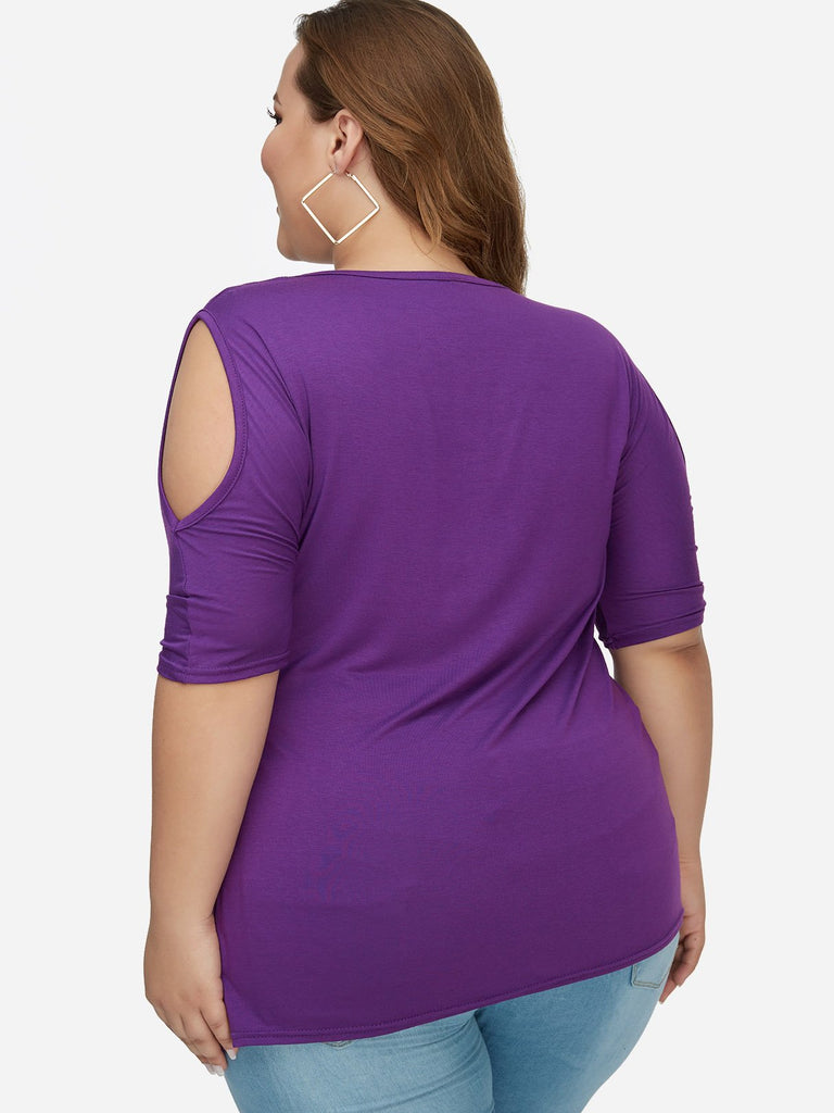 Womens Purple Plus Size Tops