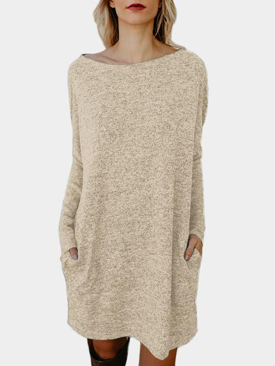 Womens Purple Sweater Dress