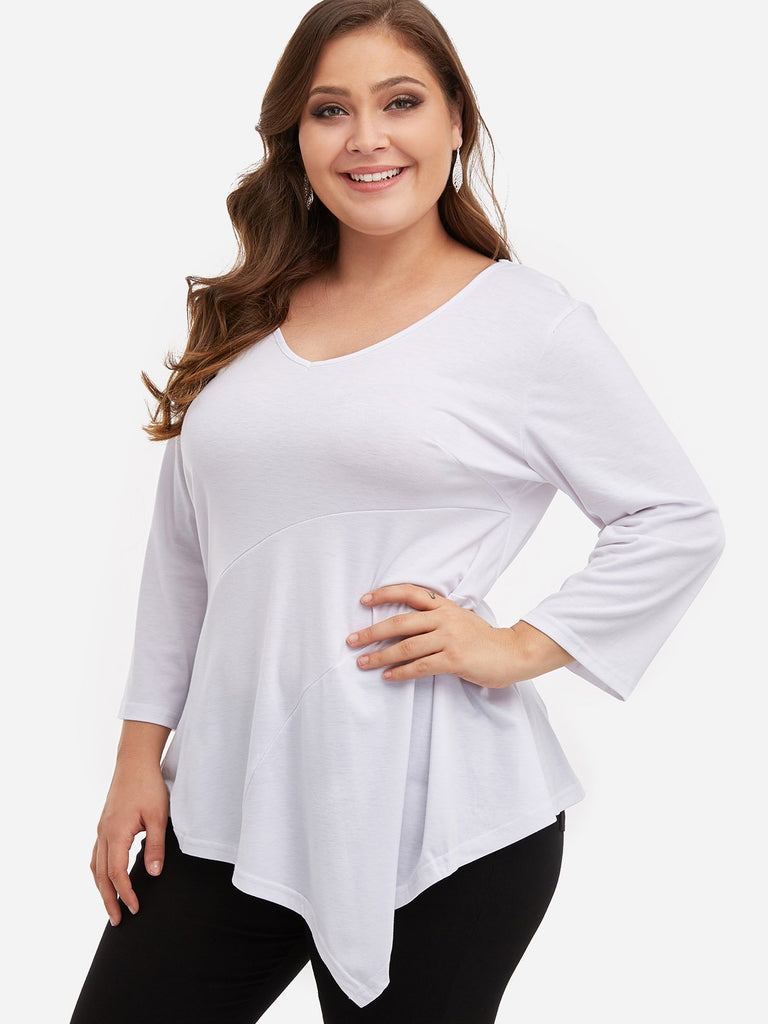 Ladies White Plus Size Tops