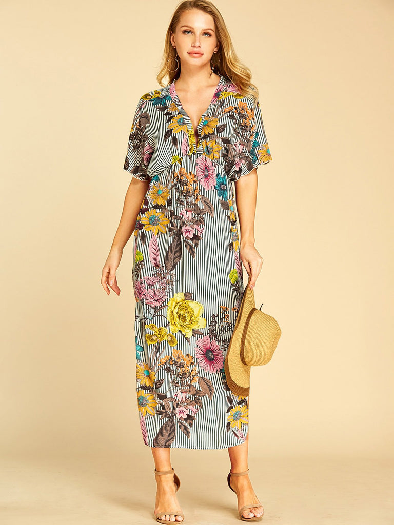 Womens Multi Floral Dresses