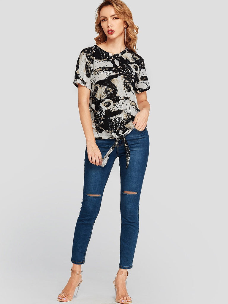 Womens Black T-Shirts