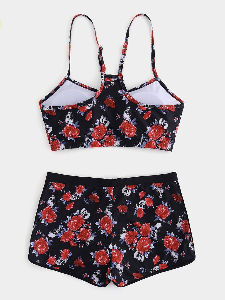 Womens Floral Plus Size Swimwear