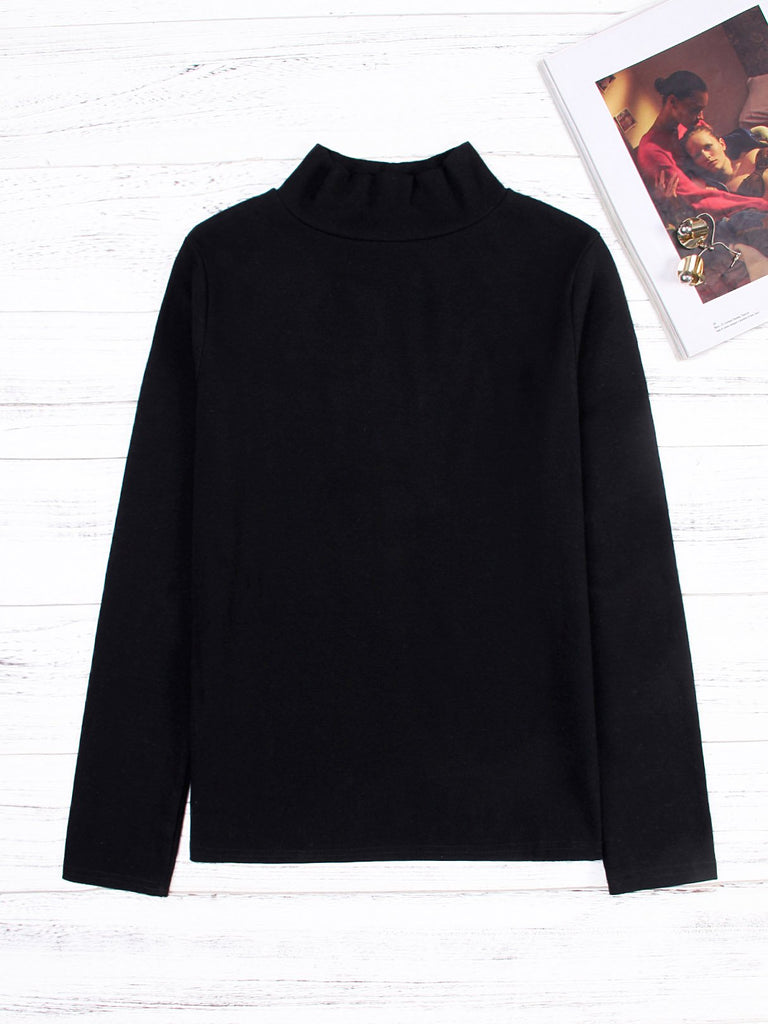 High-Neck Long Sleeved Top
