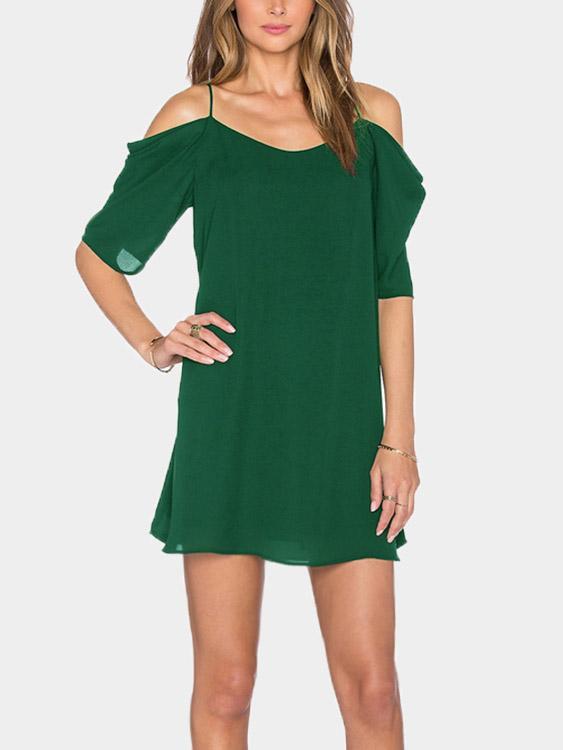 Womens Half Sleeve Mini Dresses