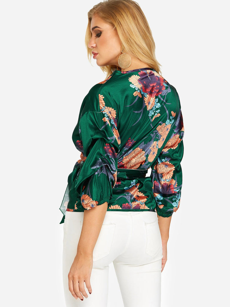 Womens Floral Print Blouses