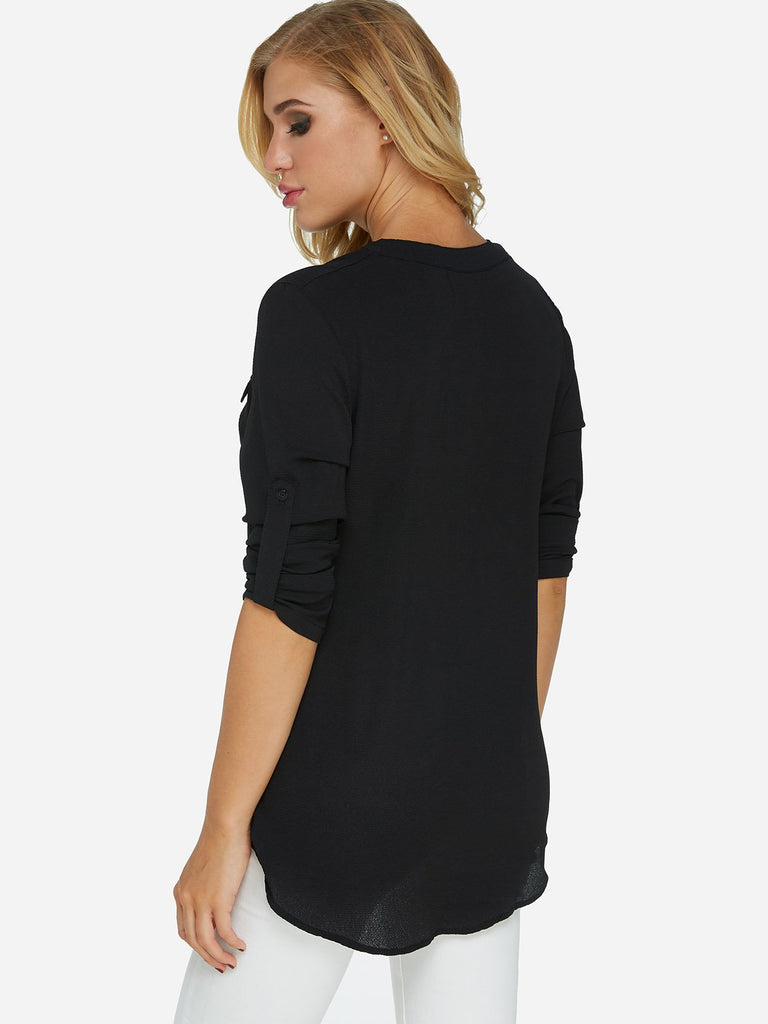 Womens Black Blouses