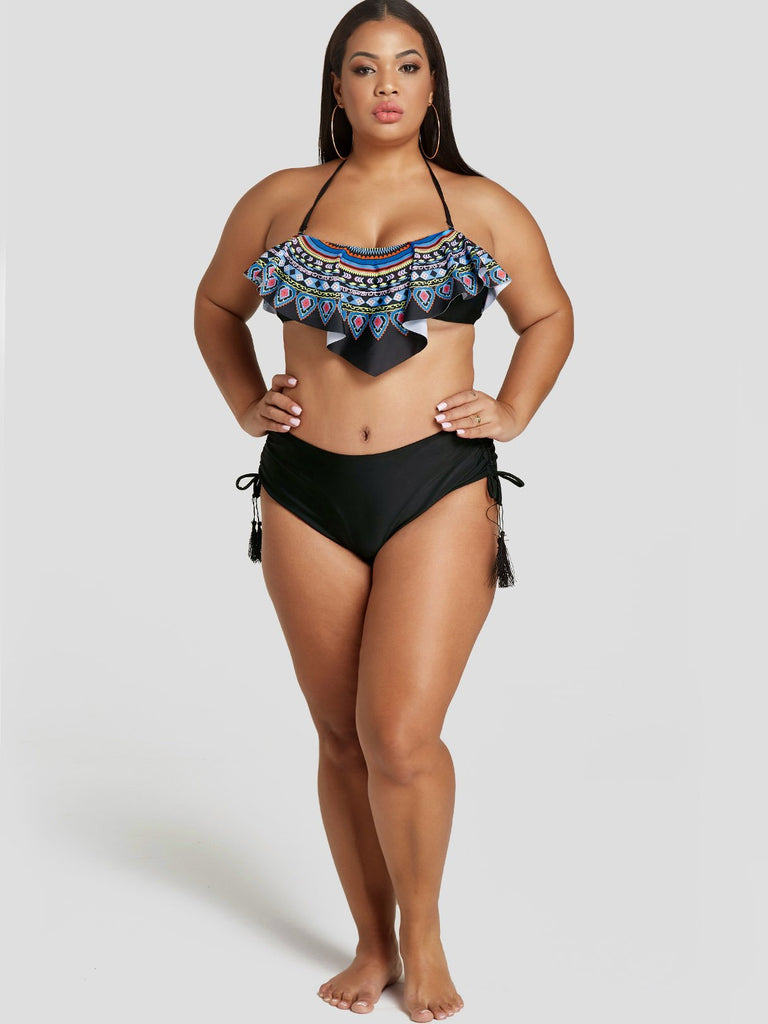 Womens Black Plus Size Swimwear