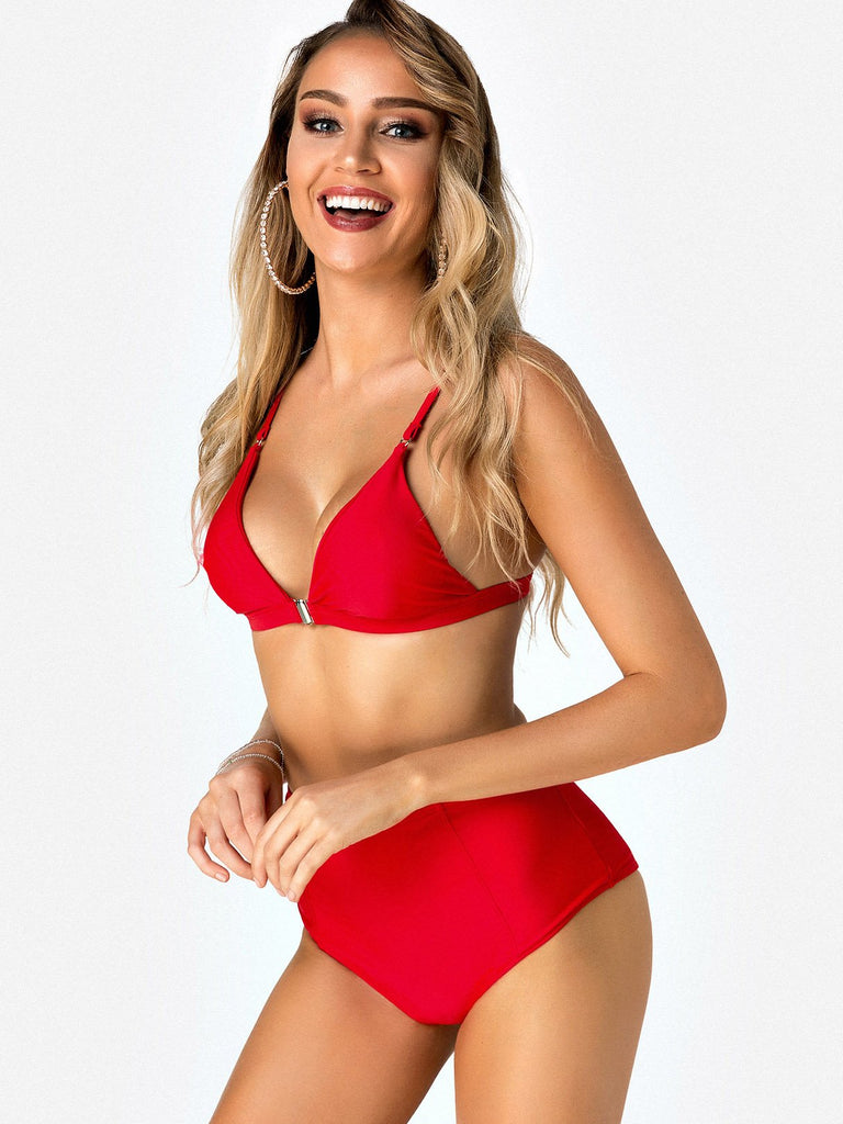 Ladies Sleeveless Two Piece Bikinis