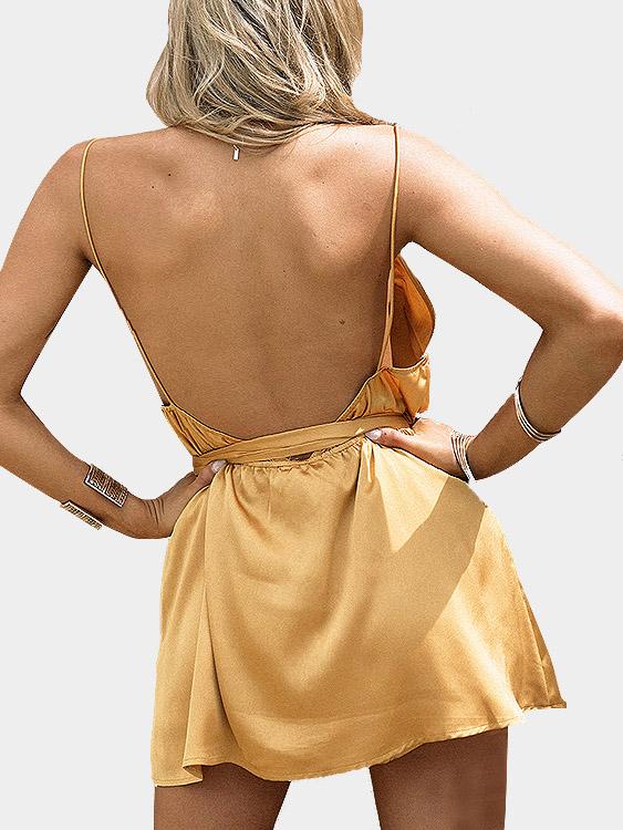 Womens Yellow Sexy Dresses