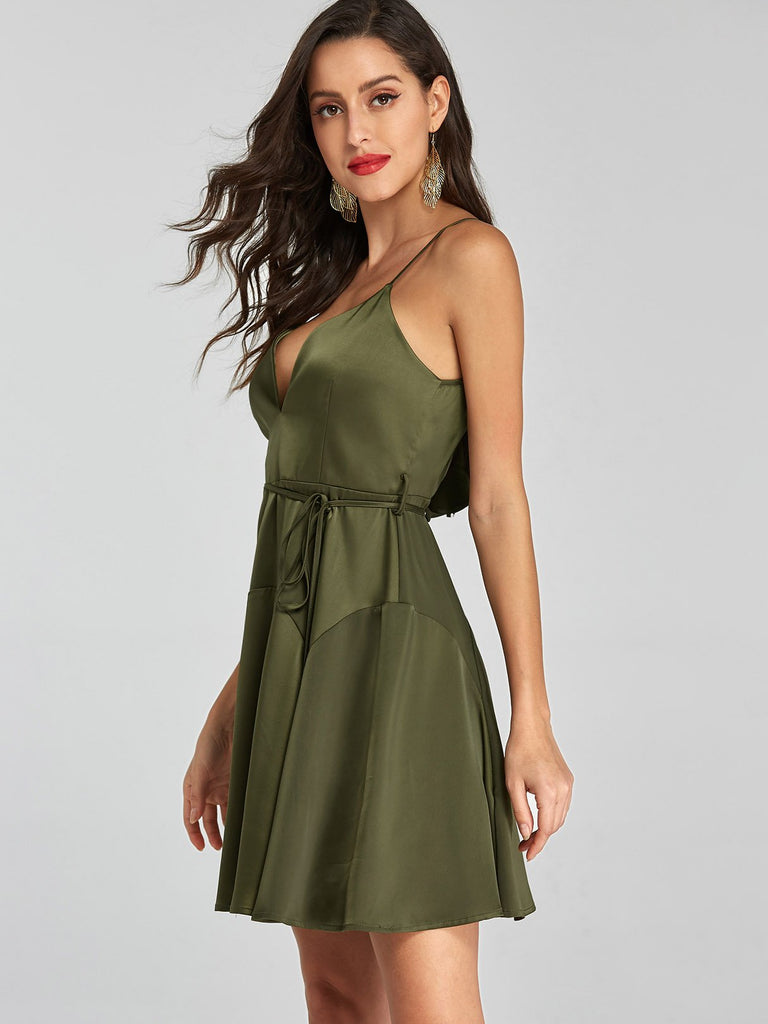 Ladies Army Green Sexy Dresses