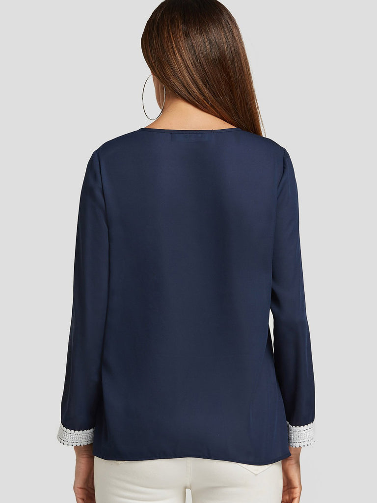 Womens Navy Blouses