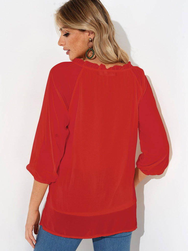 Womens Red Blouses