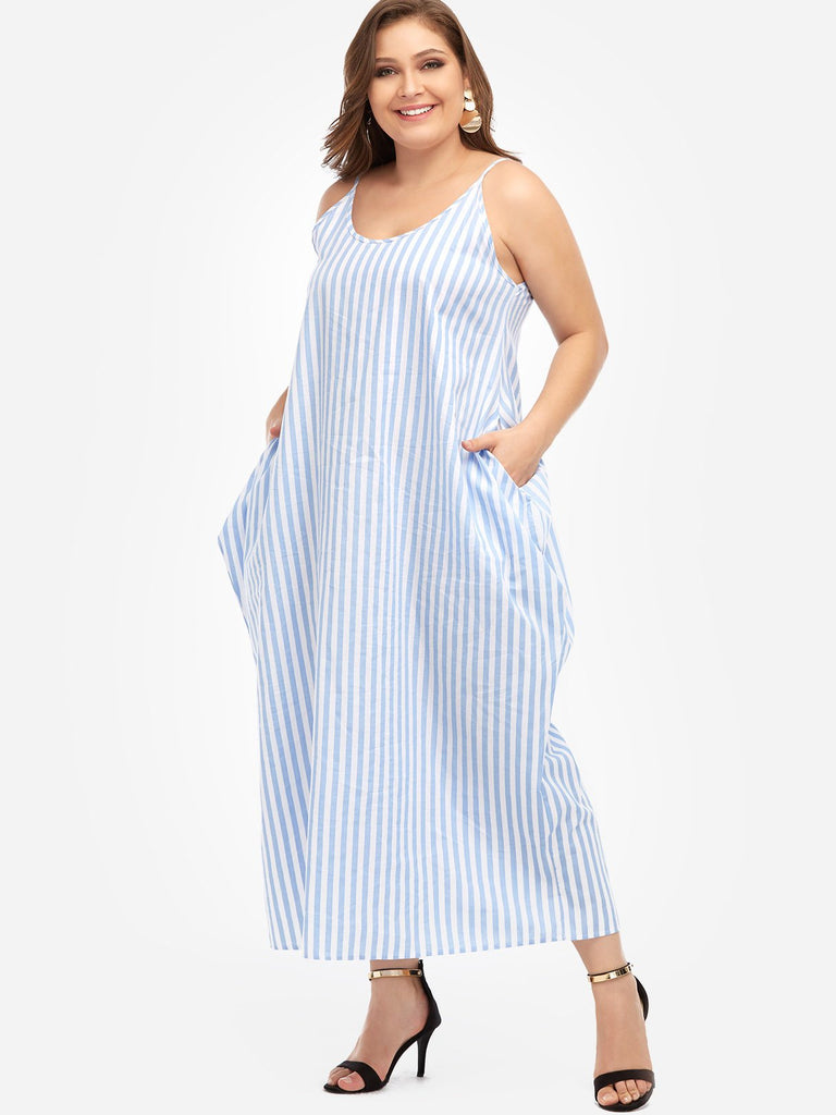 Ladies Sky Blue Plus Size Dresses