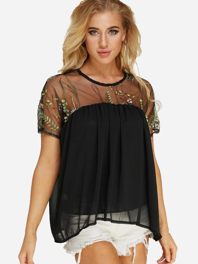 Ladies Black Blouses