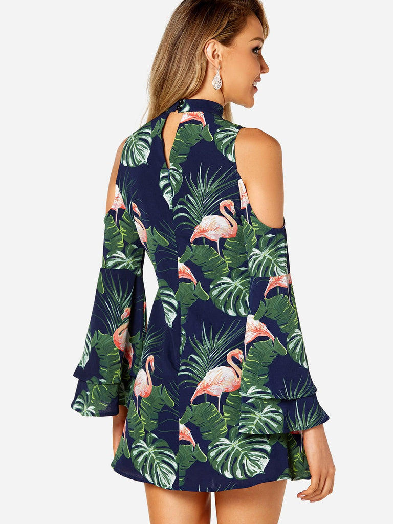 Womens Navy Floral Dresses