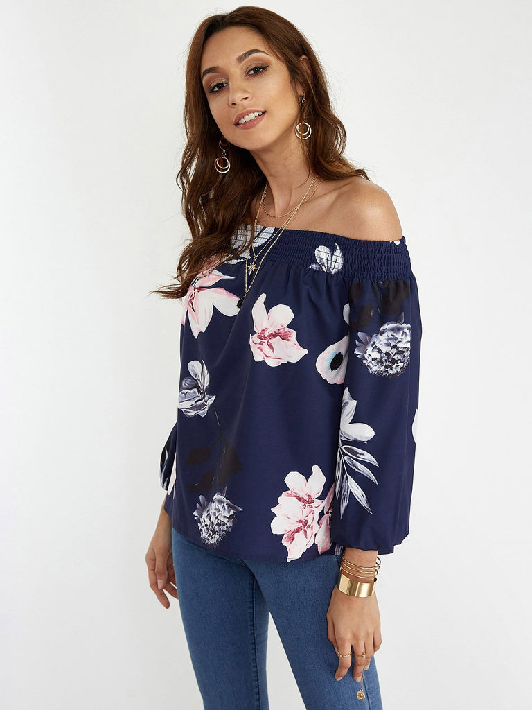 Ladies Navy Blouses