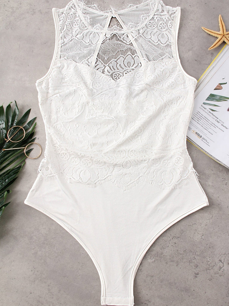 Womens White Bodysuits