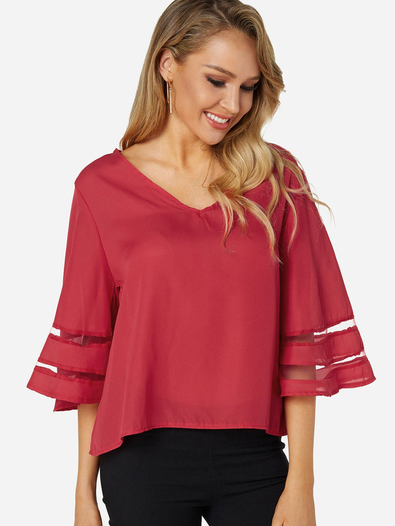 Ladies 3/4 Sleeve Blouses