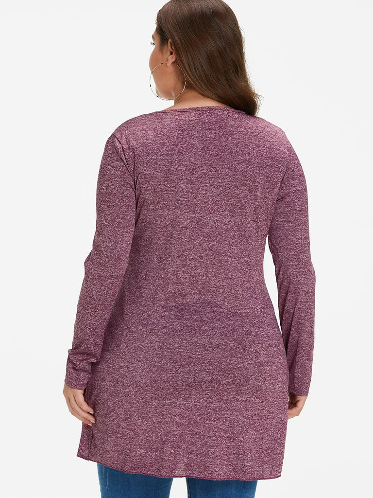 Womens Purple Plus Size Tops