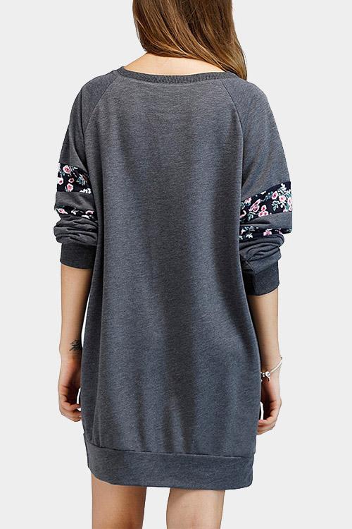 Womens Long Sleeve Mini Dress