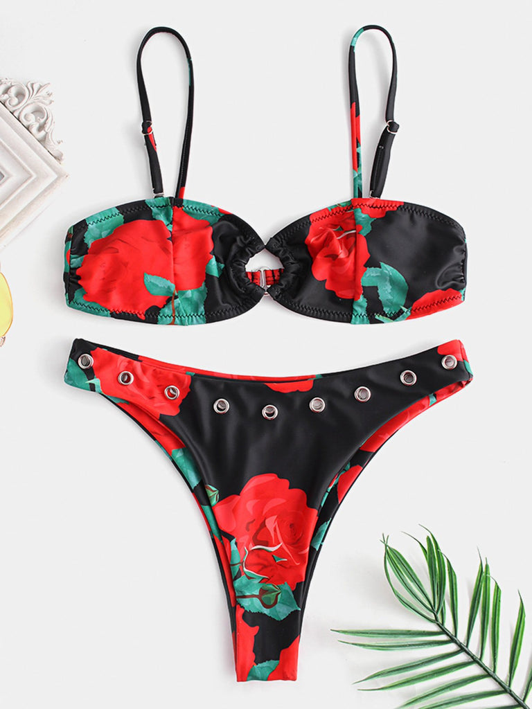 Red Metallic Bikini