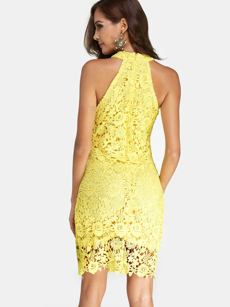 Womens Yellow Mini Dresses