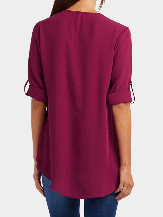 Womens Burgundy Blouses