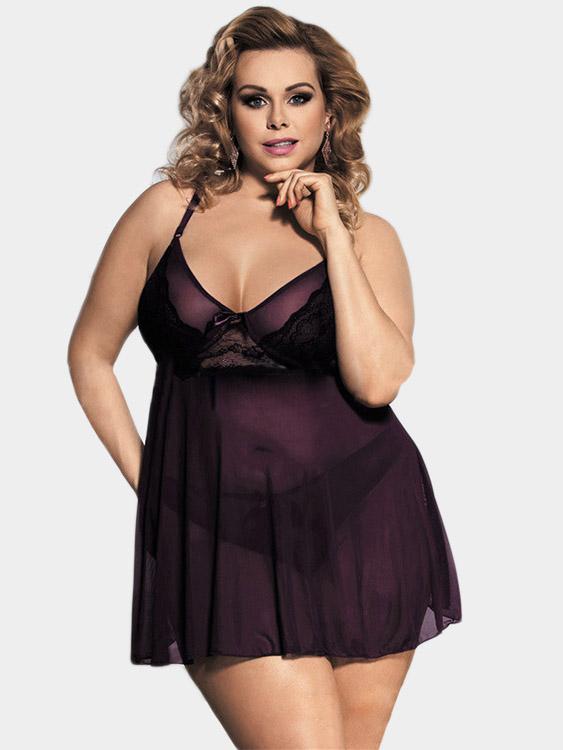 Ladies Purple Plus Size Intimates