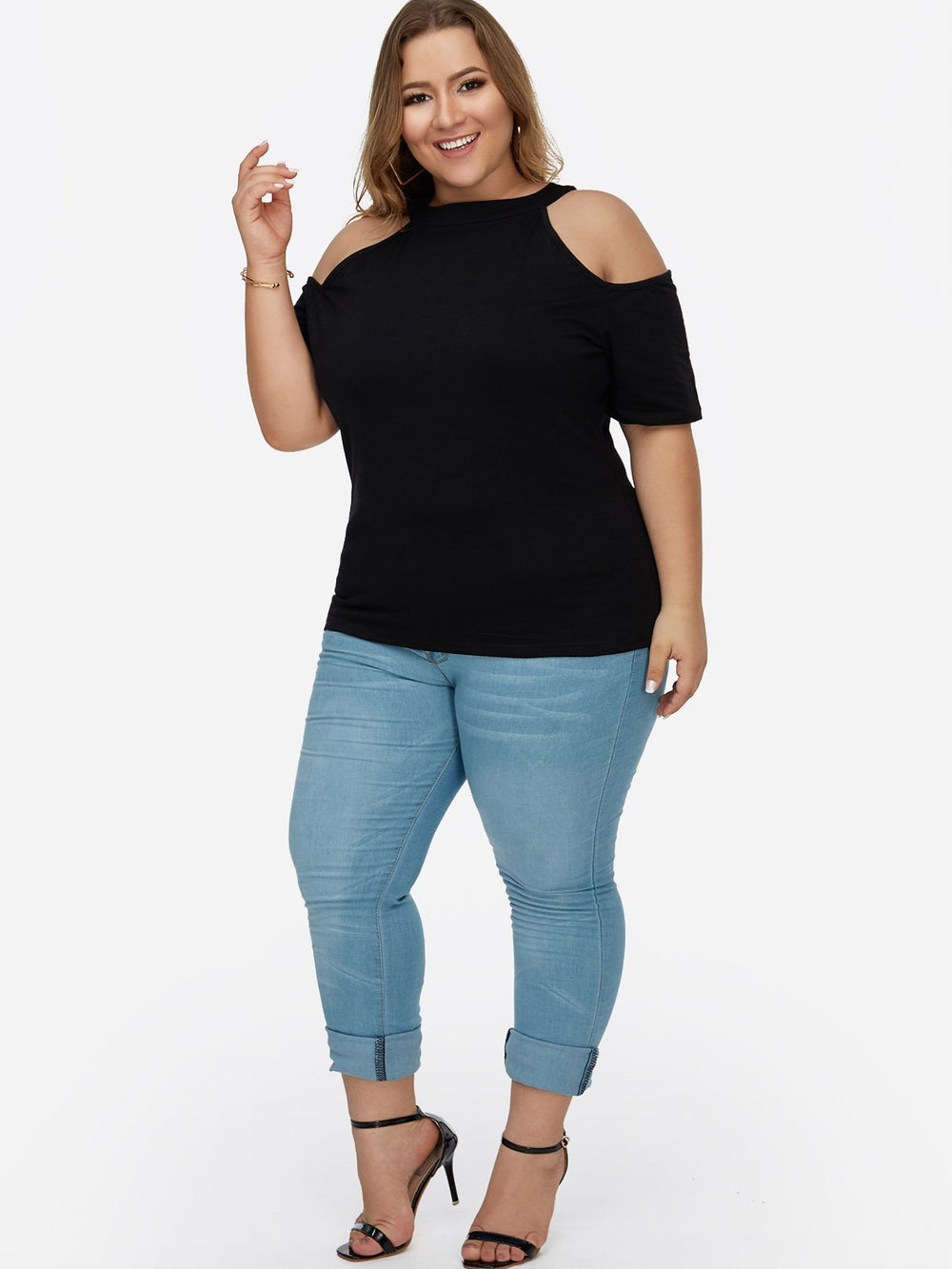 Womens Short Sleeve Plus Size Tops