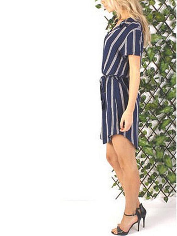 Ladies Navy Shirt Dresses