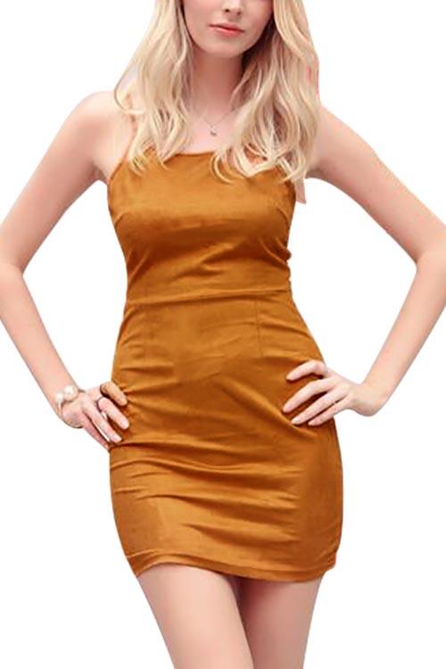 Ladies Camel Mini Dresses