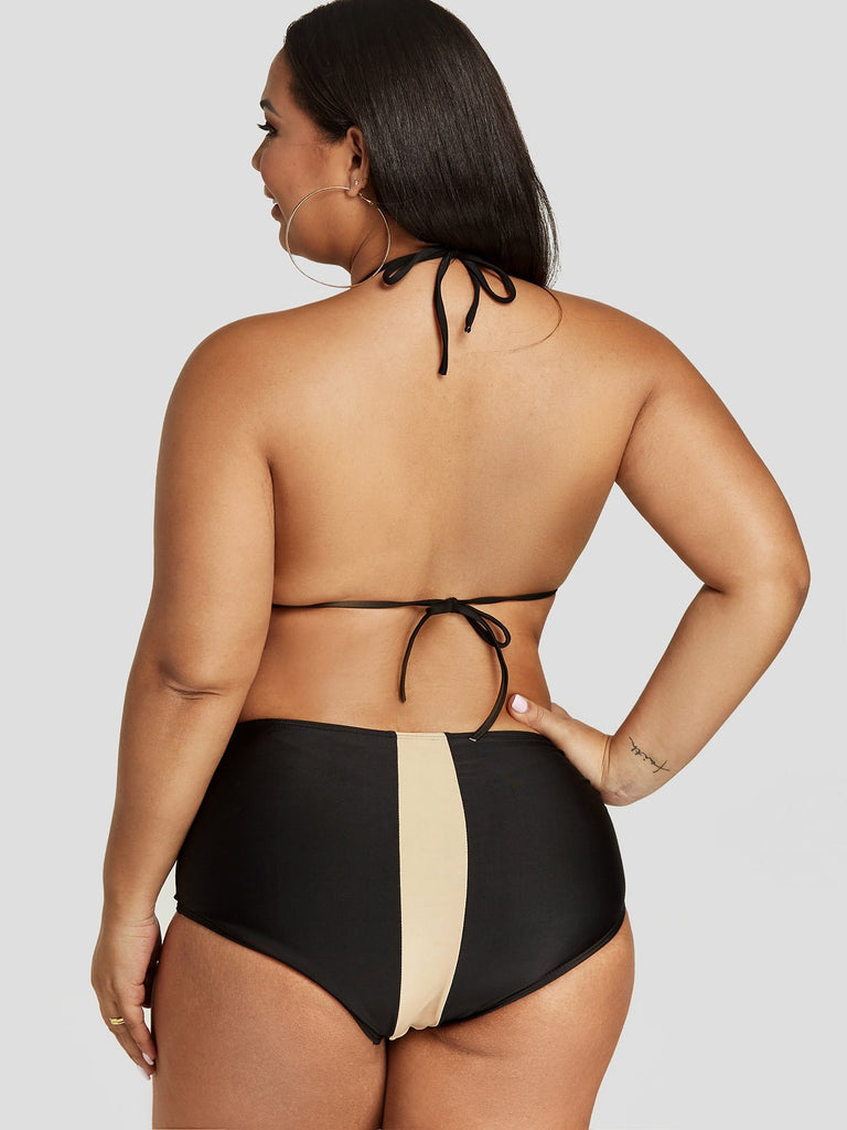 Womens Black Plus Size Swimwear